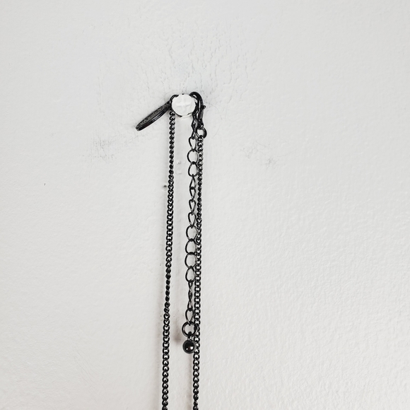 Natasha Crystal Teardrop Beaded Chain Necklace - Picture 2 of 3